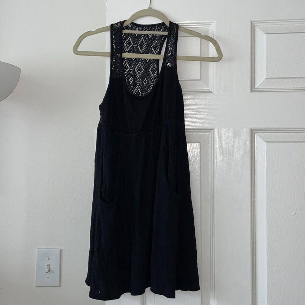 Black dress with pockets and back design